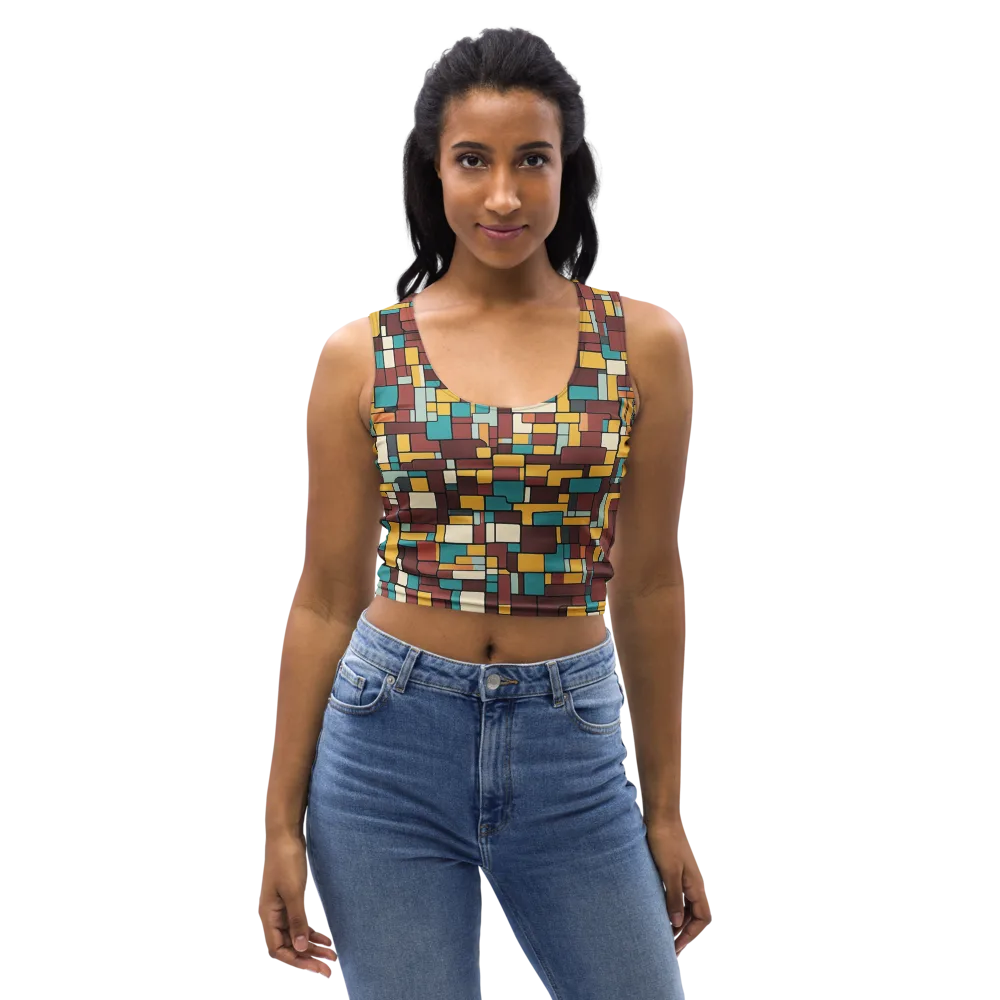 Bauhaus Block Party on Crop Top — Front