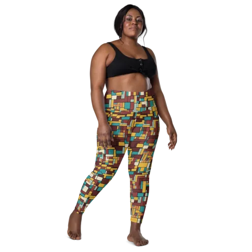 Bauhaus Block Party on a Leggings with Pockets