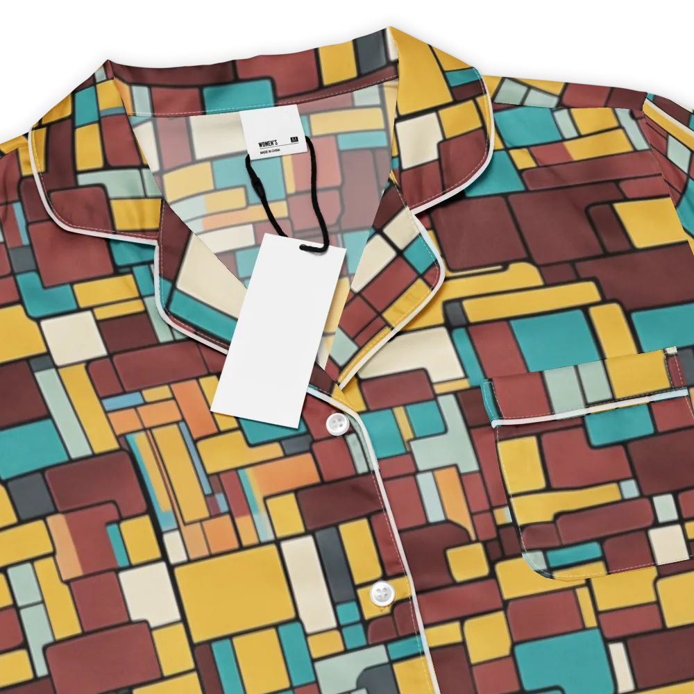 Bauhaus Block Party on Women's Short Sleeve Pajama Top — Product details