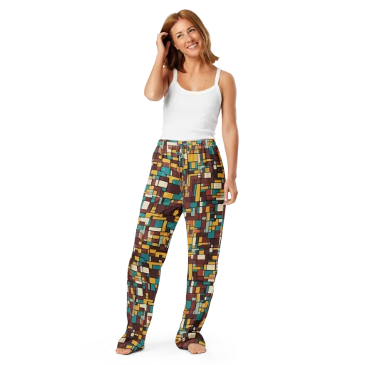 Bauhaus Block Party on a Women's Pajama Pants