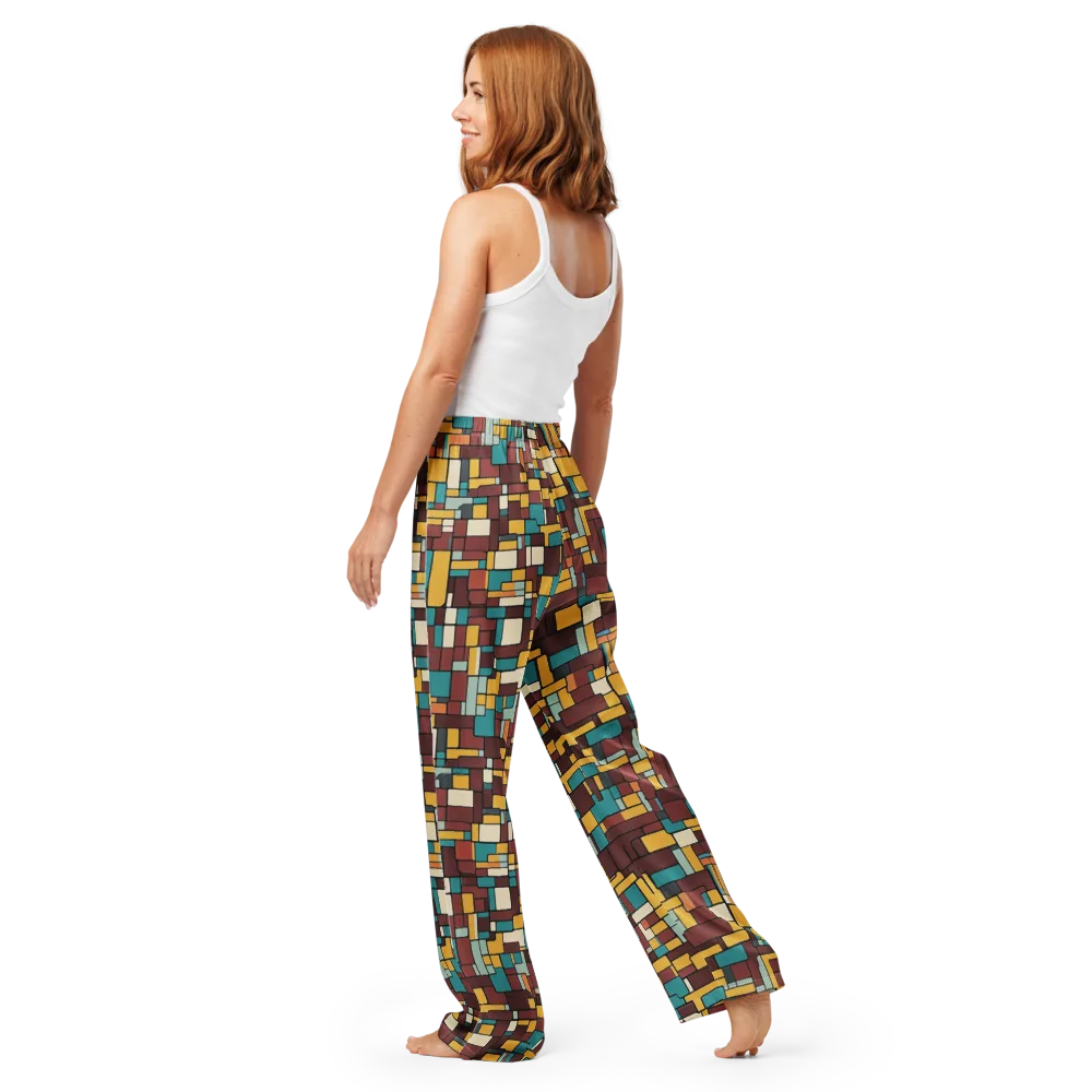 Bauhaus Block Party on Women's Pajama Pants — Back
