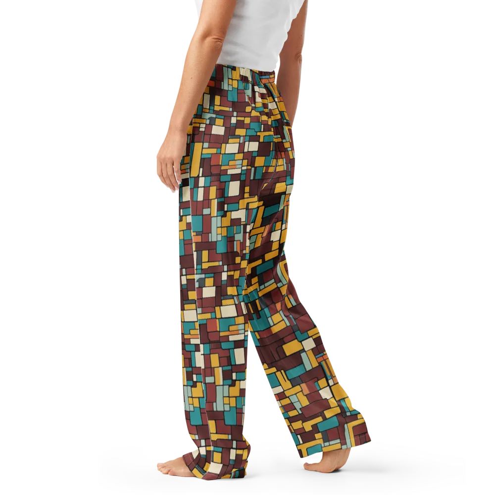 Bauhaus Block Party on Women's Pajama Pants — Left