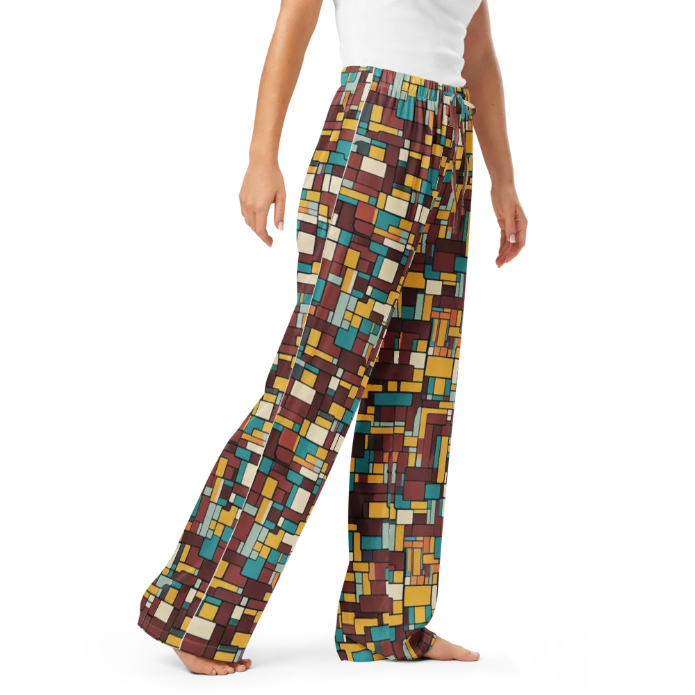 Bauhaus Block Party on Women's Pajama Pants — Right Front