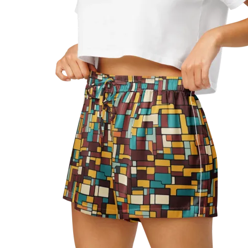 Bauhaus Block Party on a Women's Pajama Shorts