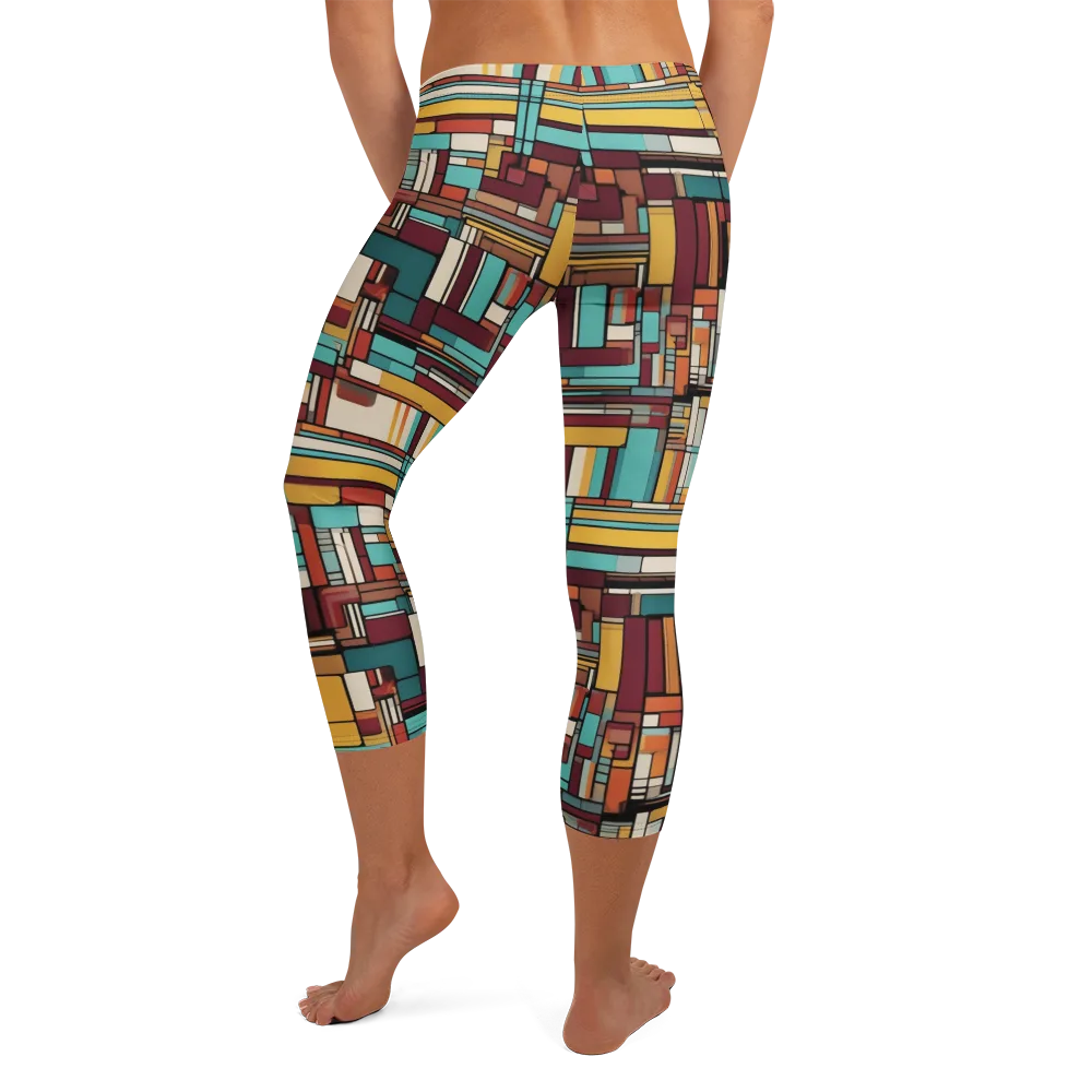 Urban Quilt on Capri Leggings — Back