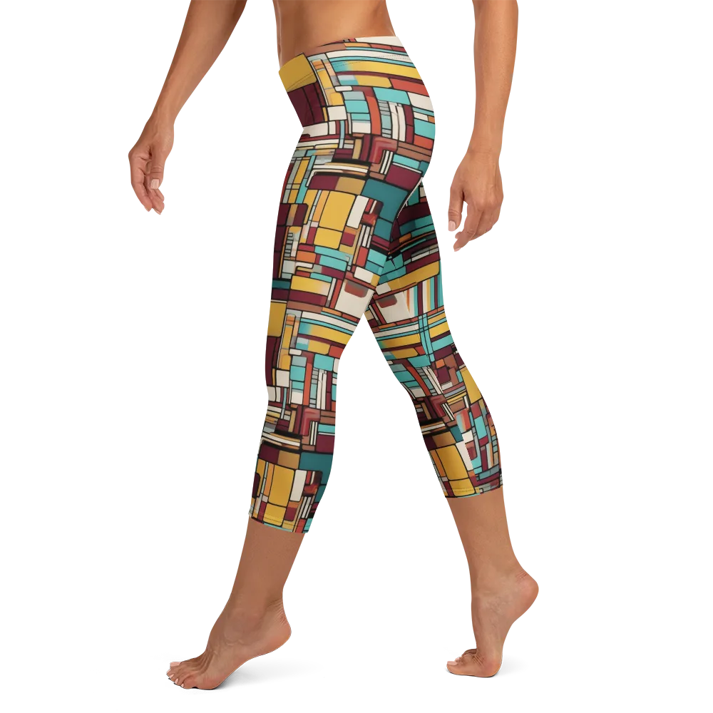 Urban Quilt on Capri Leggings — Left