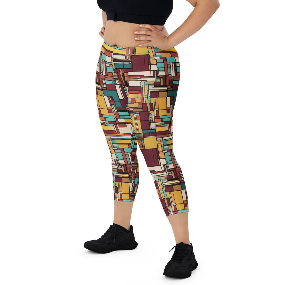 Urban Quilt on Capri Leggings — Front