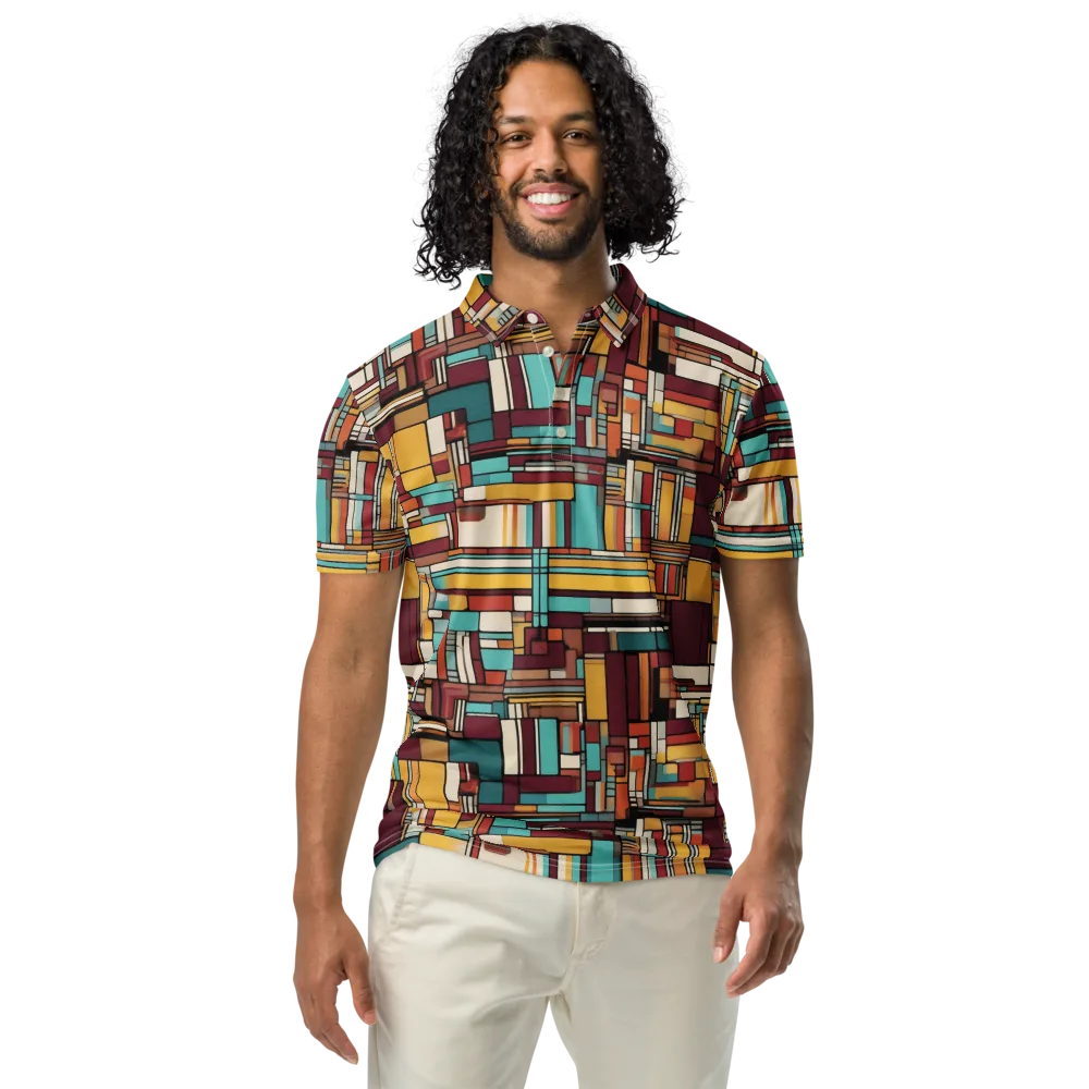 Urban Quilt on Men's Slim Fit Polo Shirt — Front