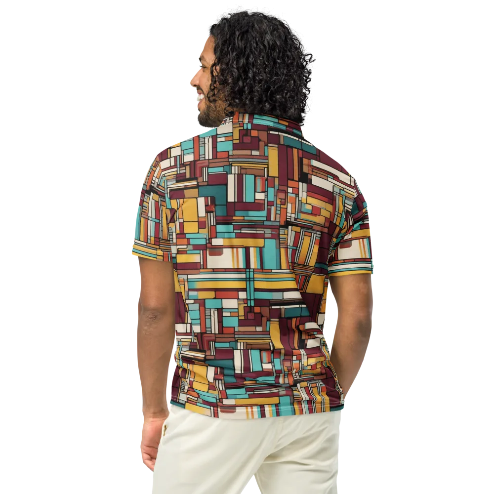 Urban Quilt on Men's Slim Fit Polo Shirt — Back