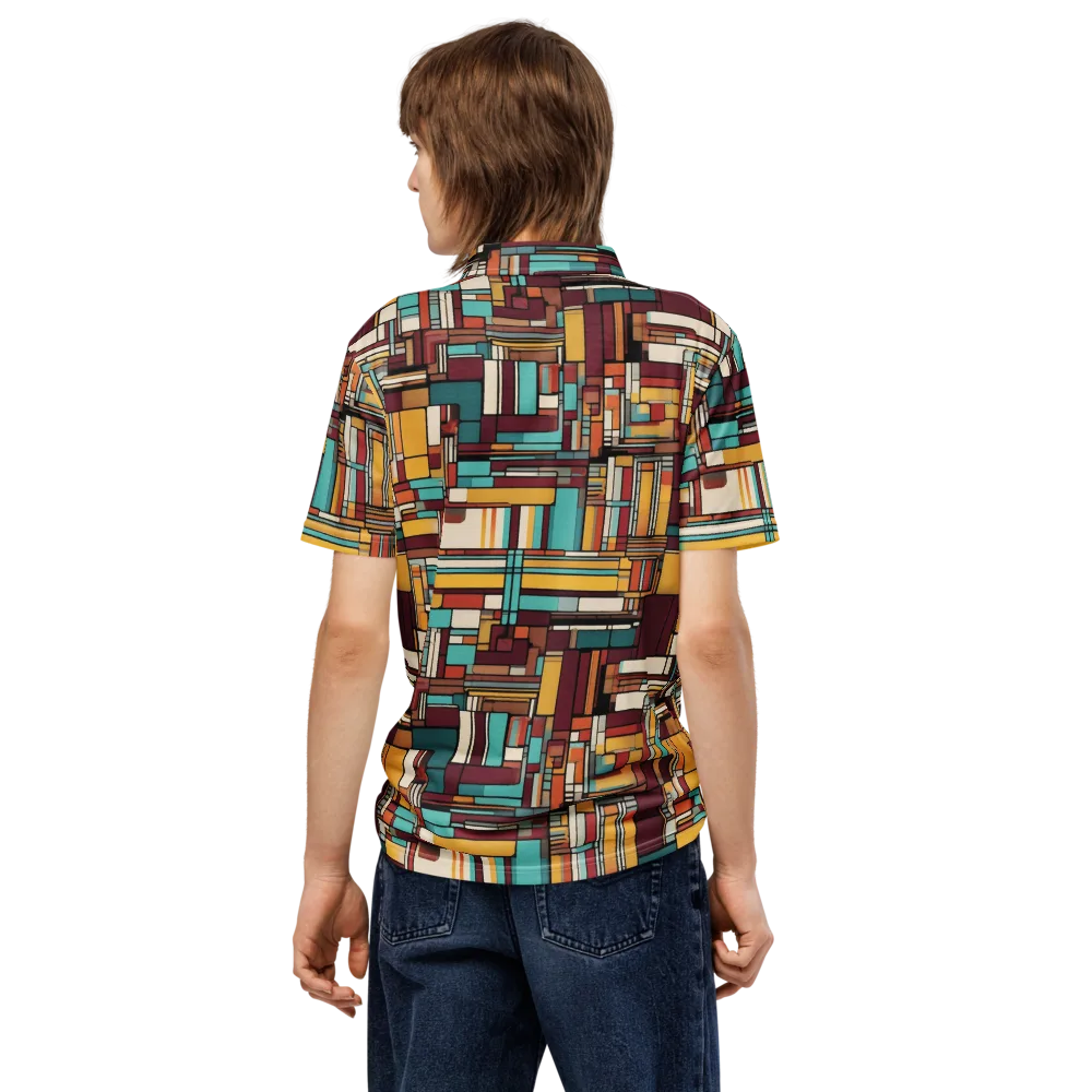 Urban Quilt on Men's Slim Fit Polo Shirt — Back