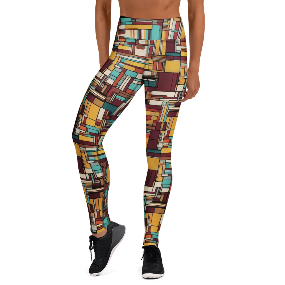Urban Quilt on Yoga Leggings — Front