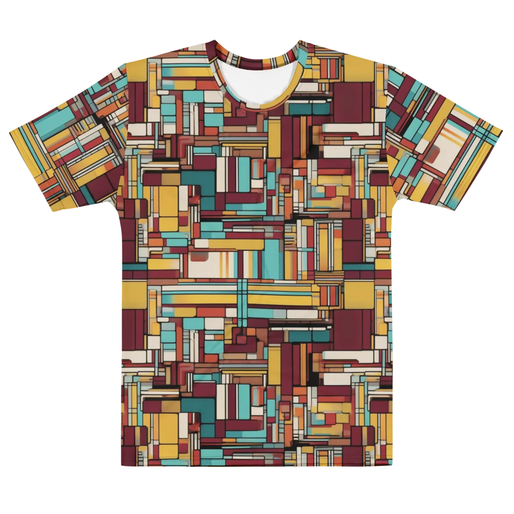 Urban Quilt on Men's Cotton Crew Neck T-Shirt — Front