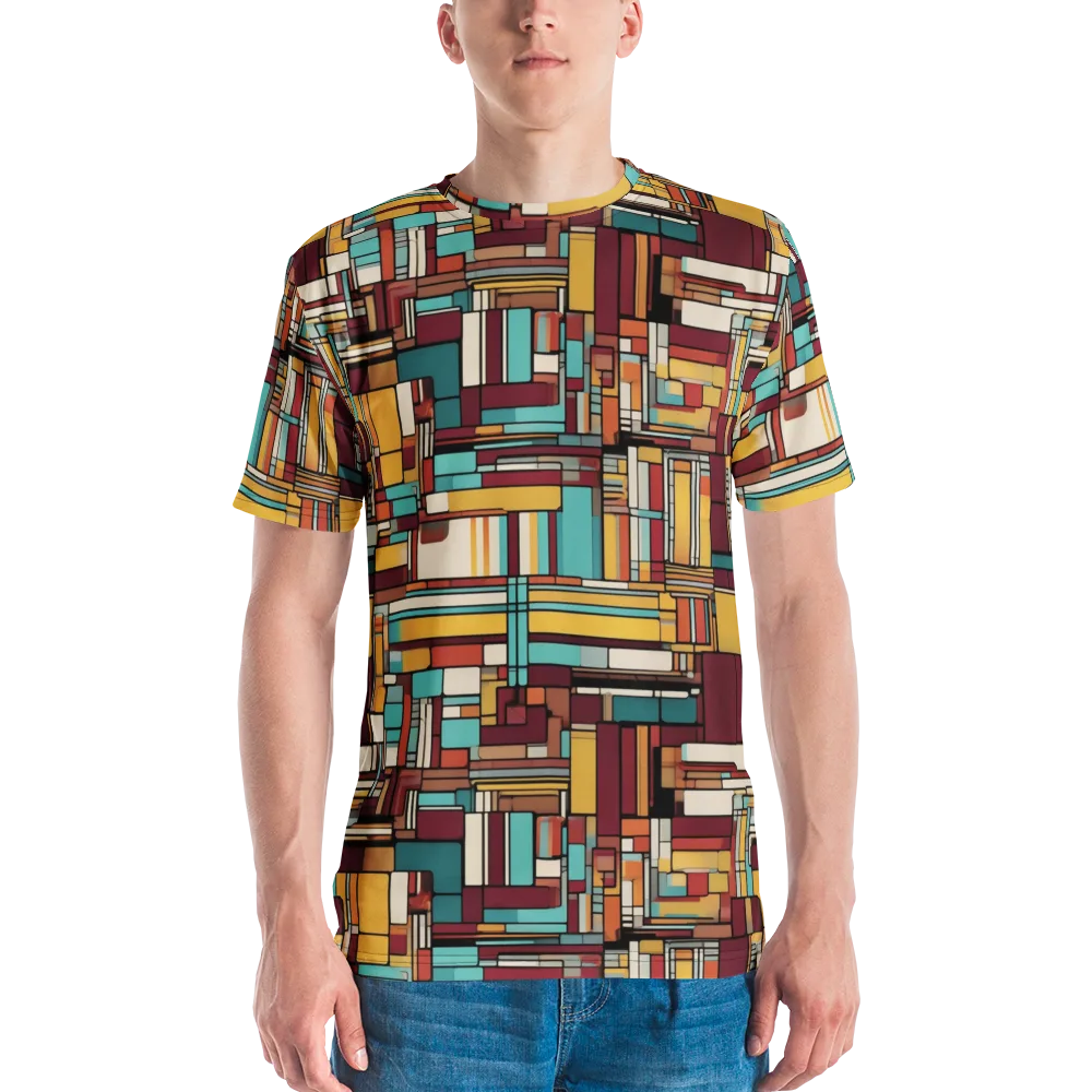 Urban Quilt on Men's Crew Neck T-Shirt — Front