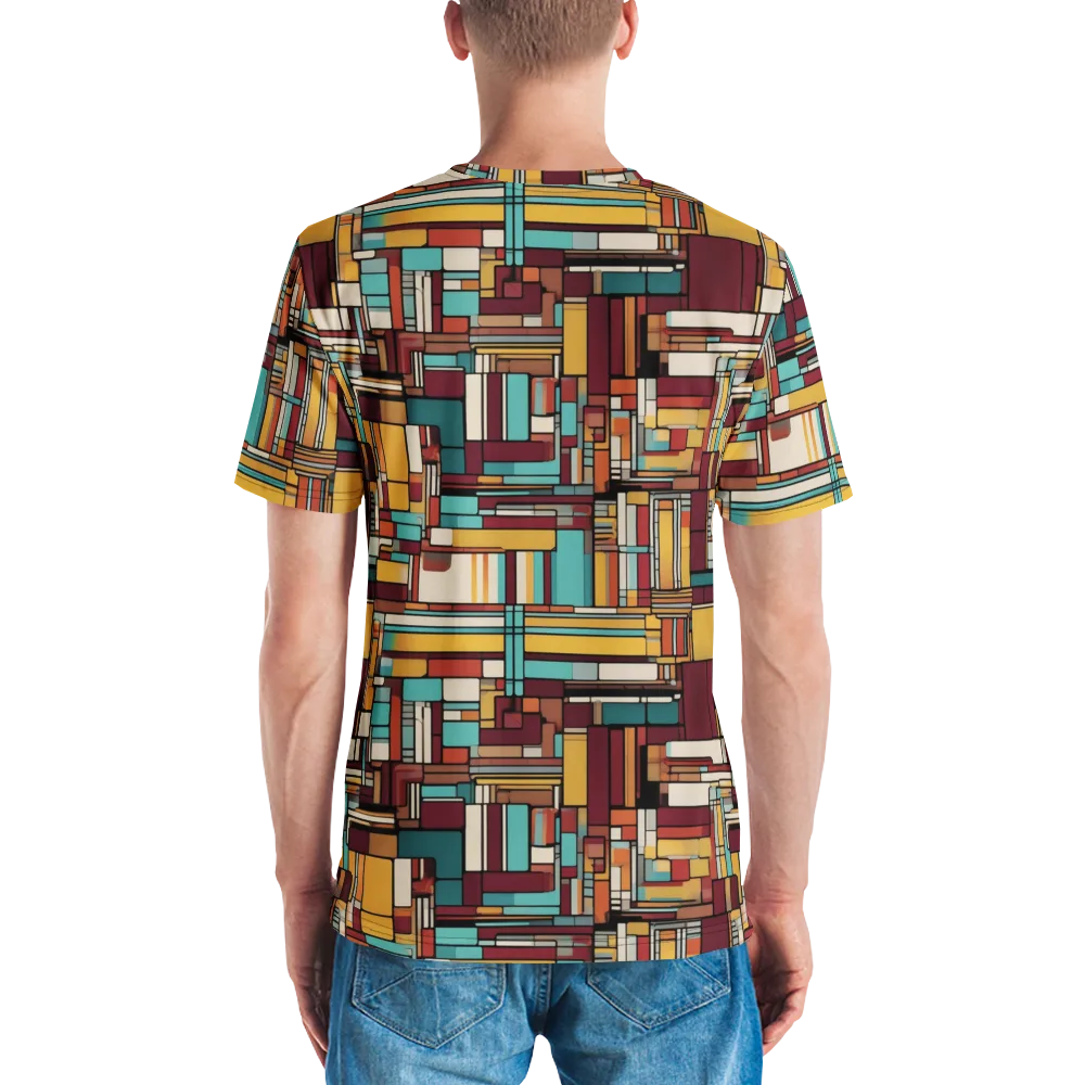 Urban Quilt on Men's Crew Neck T-Shirt — Back