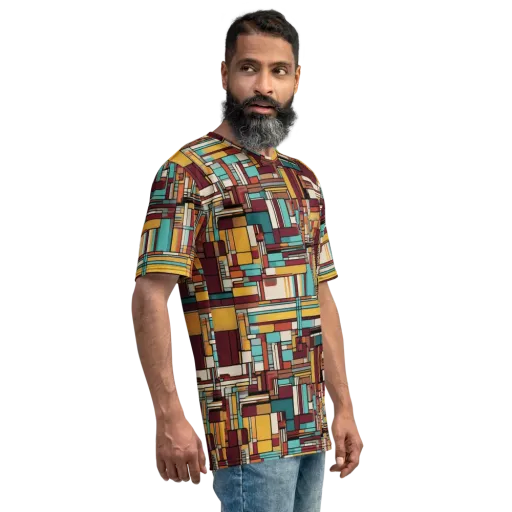 Urban Quilt on a Men's Crew Neck T-Shirt
