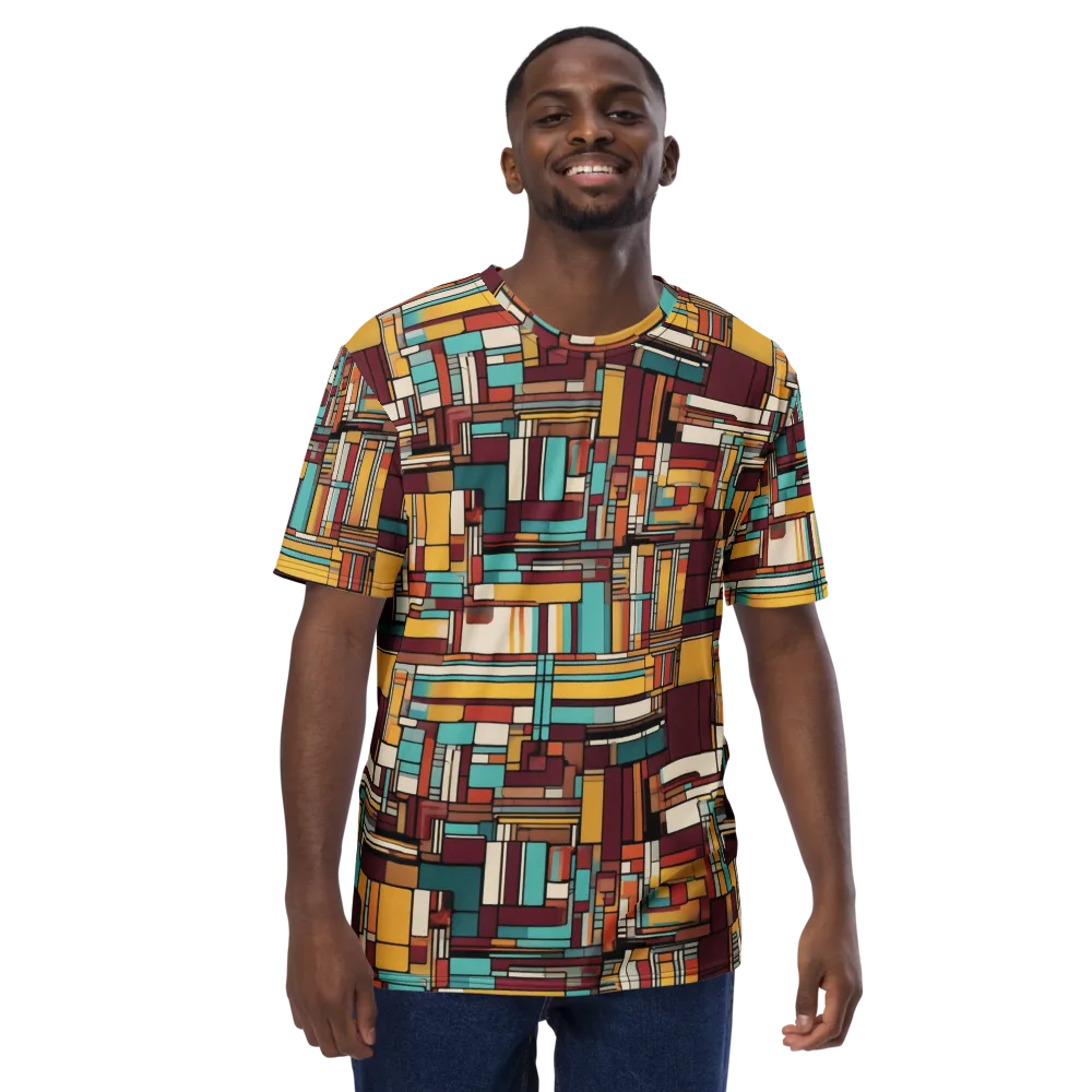 Urban Quilt on Men's Crew Neck T-Shirt — Front