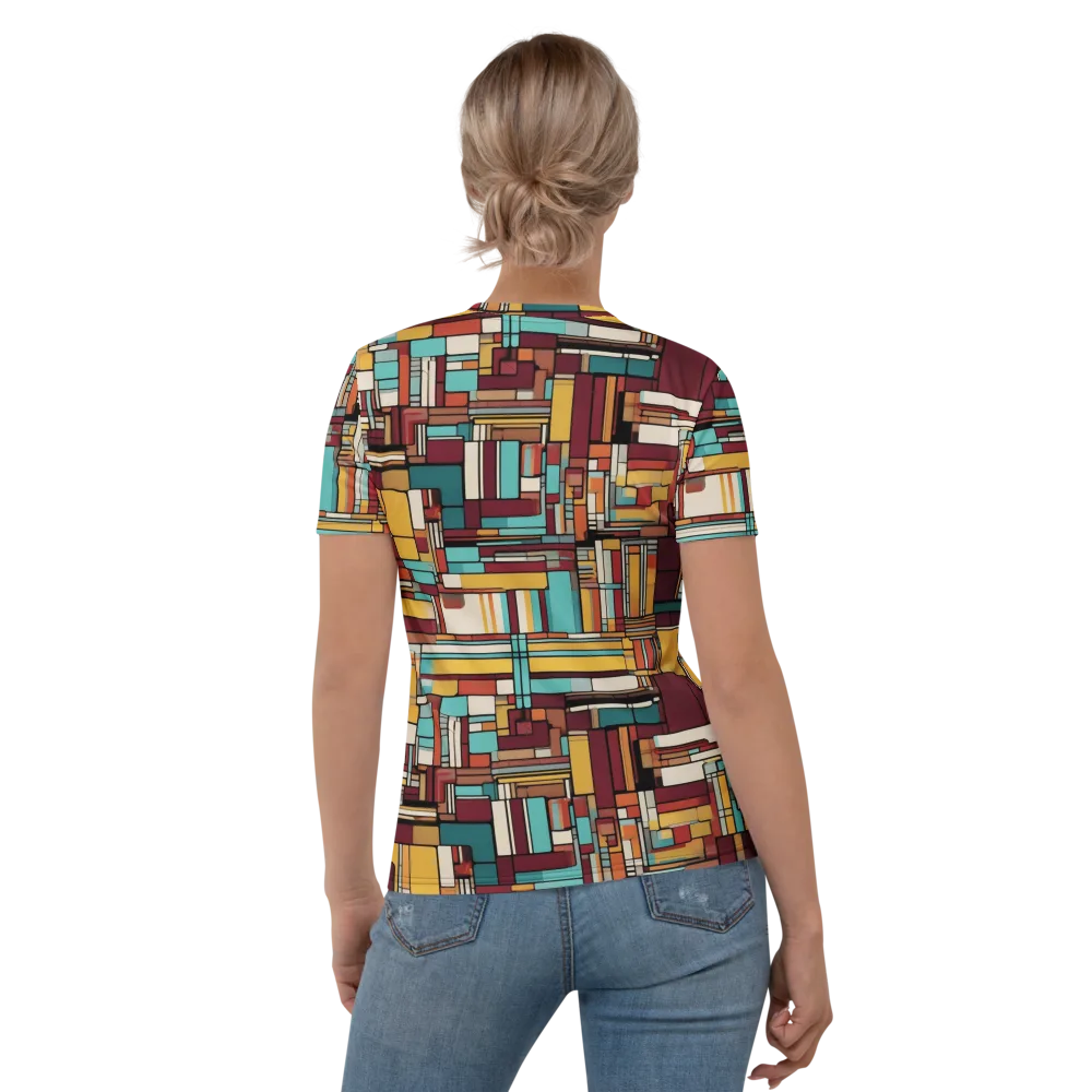 Urban Quilt on Women's Crew Neck T-Shirt — Back