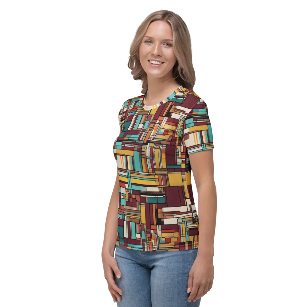 Urban Quilt on Women's Crew Neck T-Shirt — Left