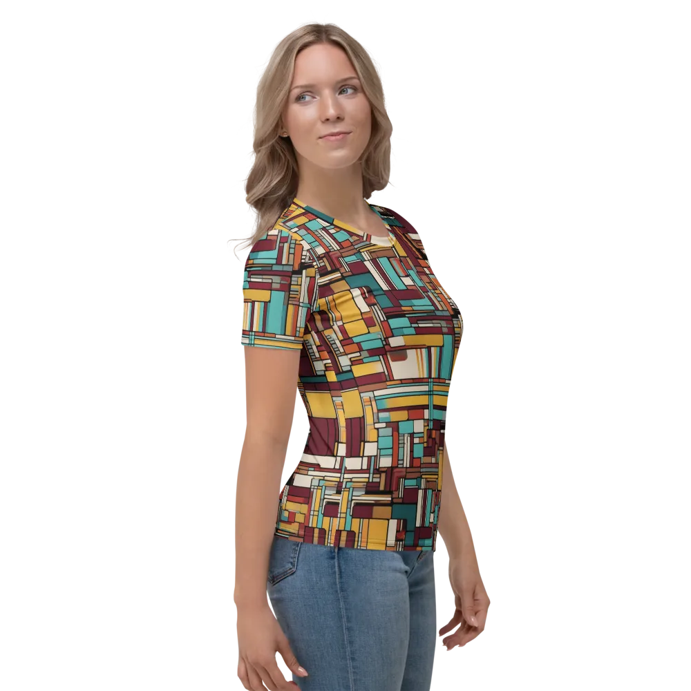 Urban Quilt on Women's Crew Neck T-Shirt — Right