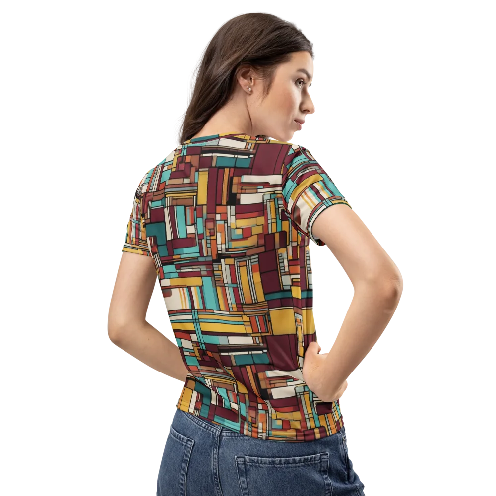 Urban Quilt on Women's Crew Neck T-Shirt — Back