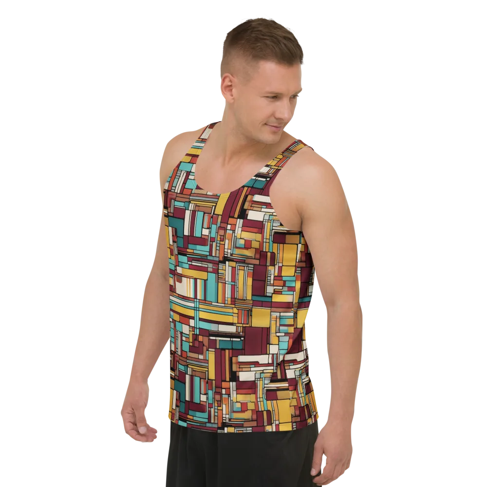 Urban Quilt on Men's Tank Top — Left Front