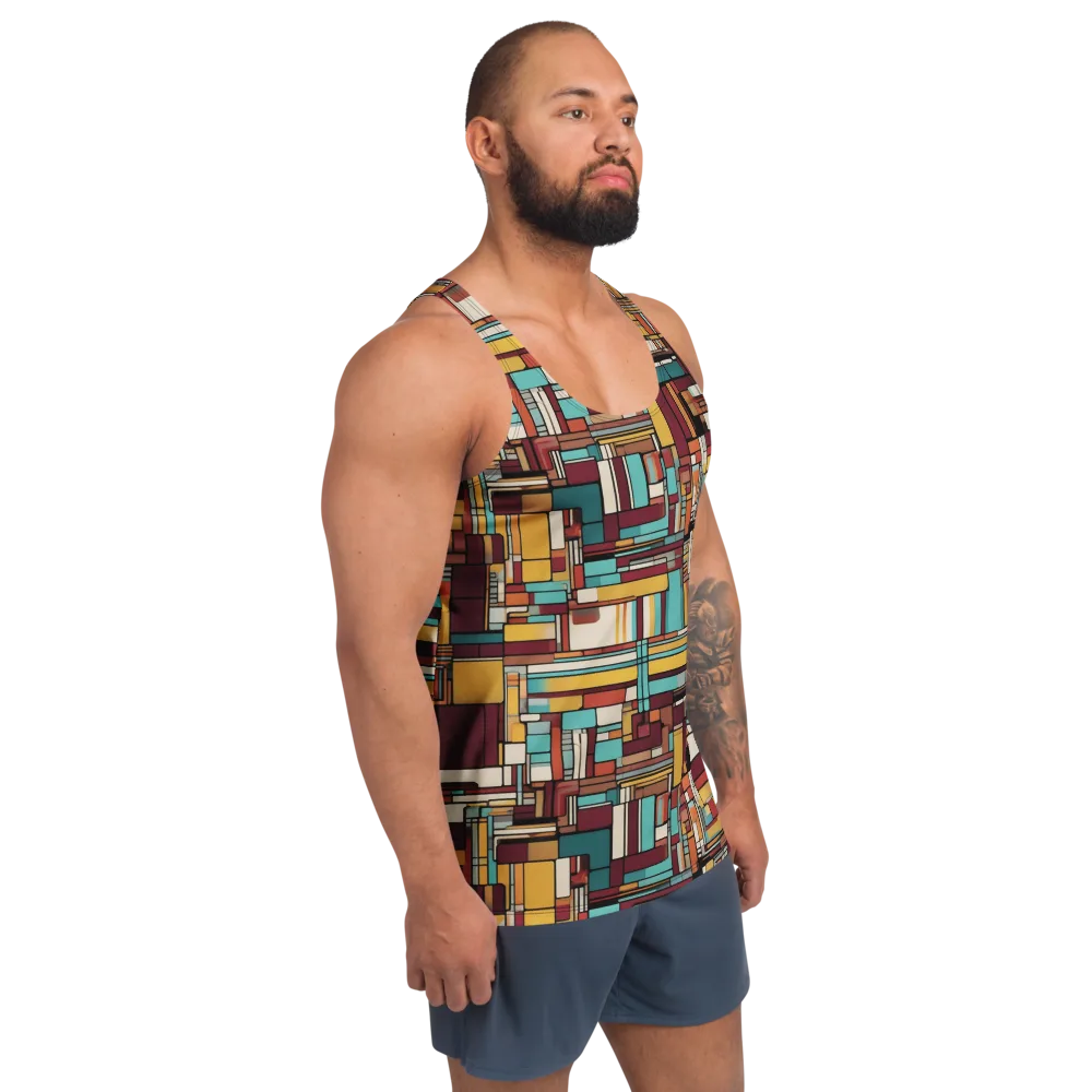Urban Quilt on Men's Tank Top — Right Front