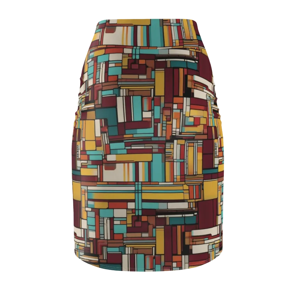 Urban Quilt on Pencil Skirt — Back