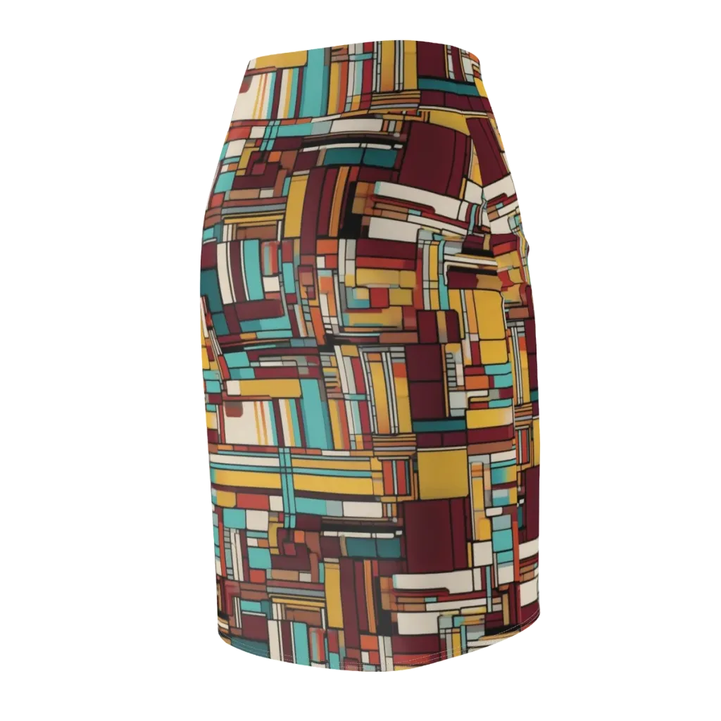 Urban Quilt on Pencil Skirt — Back Side