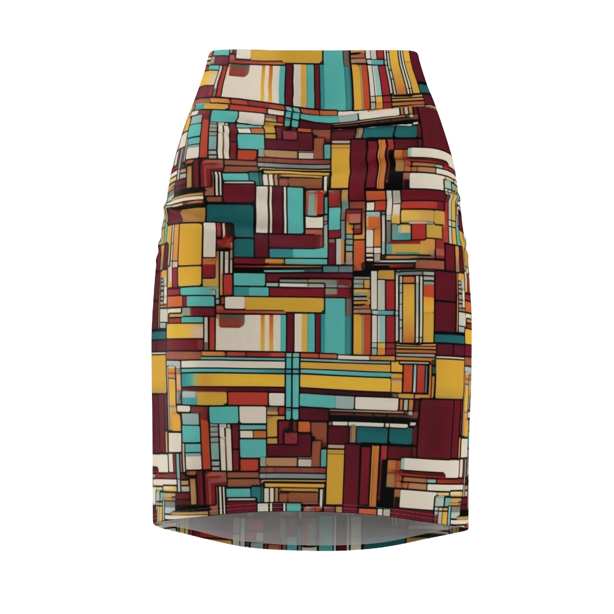 Urban Quilt on Pencil Skirt — Front