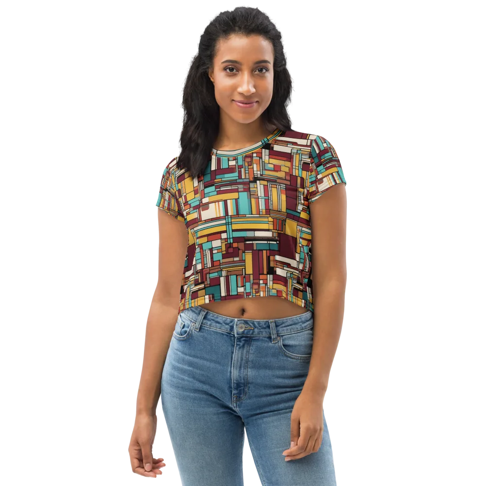 Urban Quilt on Crop Tee — Front