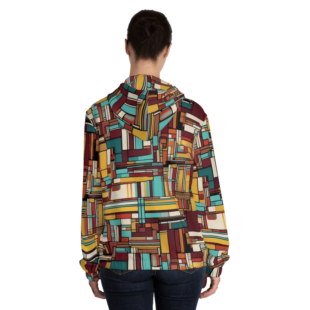 Urban Quilt on Women's Full-Zip Hoodie — Back On Person