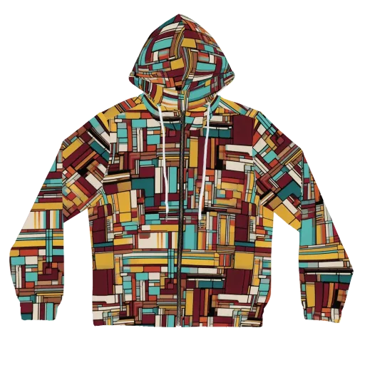 Urban Quilt on a Women's Full-Zip Hoodie