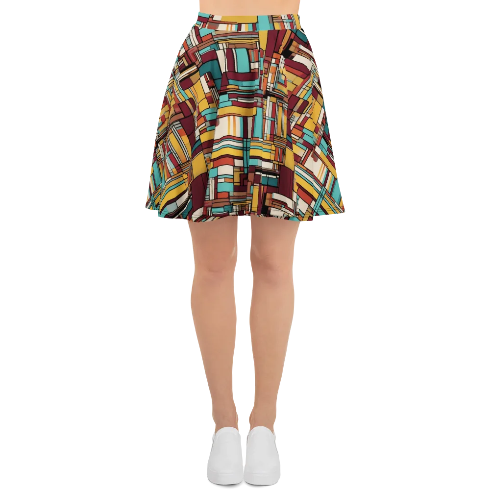 Urban Quilt on Skater Skirt — Front