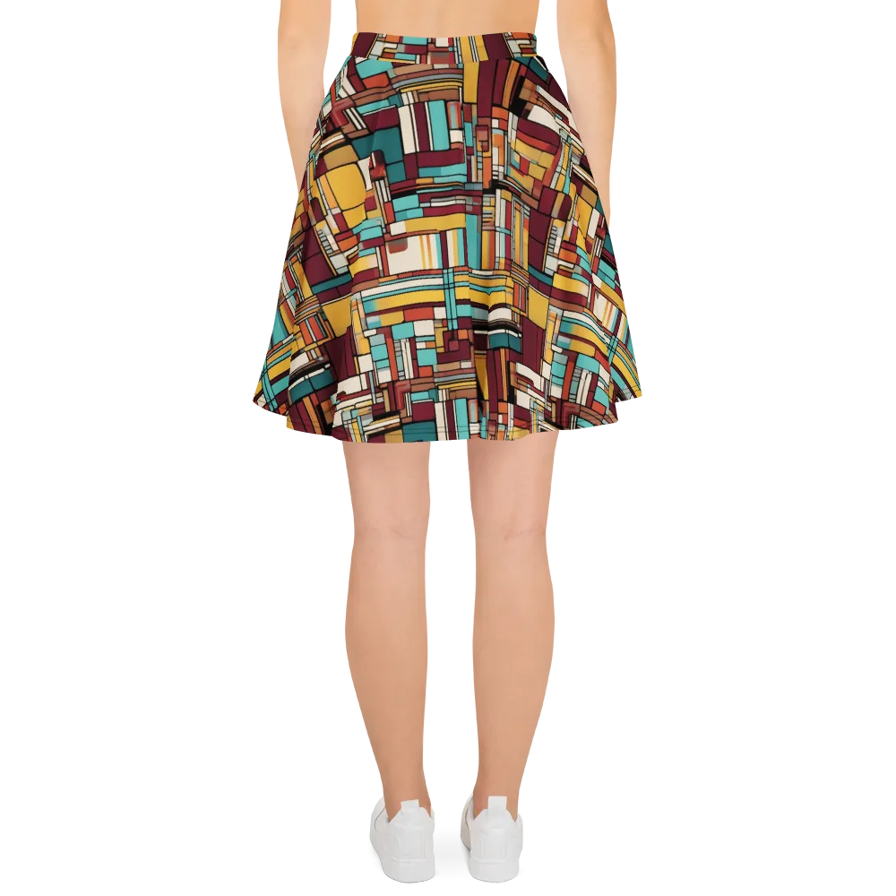 Urban Quilt on Skater Skirt — Back