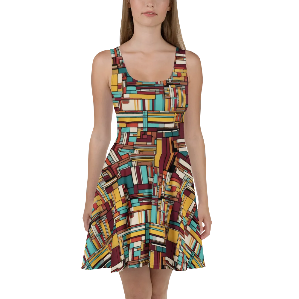 Urban Quilt on Skater Dress — Front