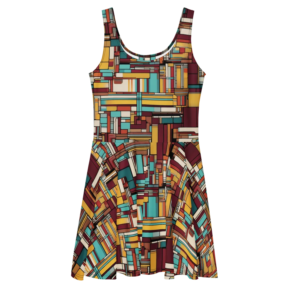 Urban Quilt on Skater Dress — Front