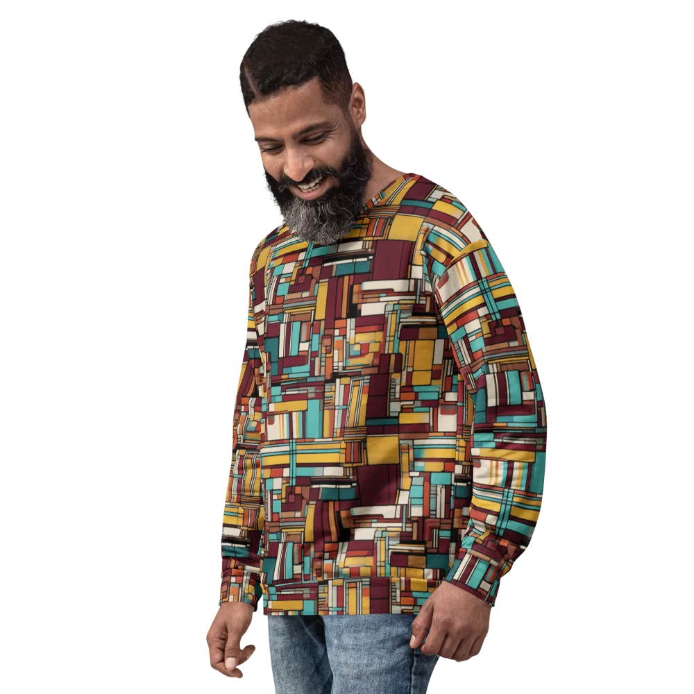 Urban Quilt on Sweatshirt — Left Front