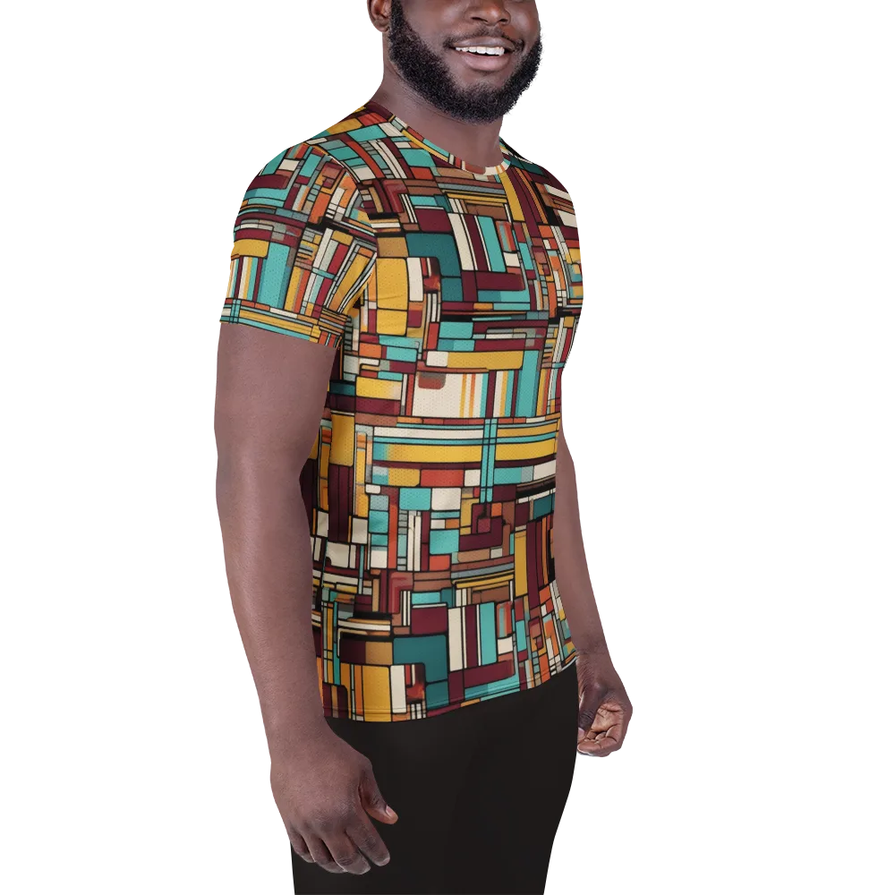 Urban Quilt on Men's Athletic T-Shirt — Right