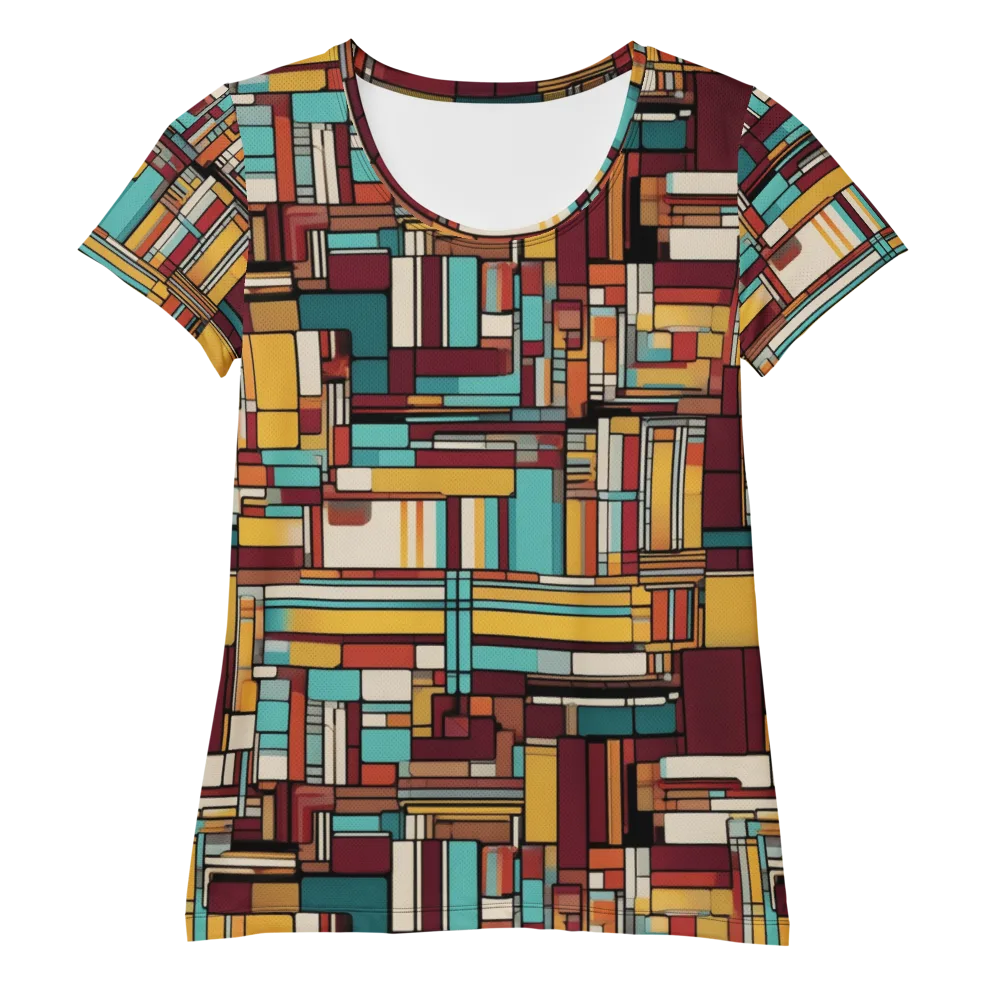 Urban Quilt on Women's Athletic T-Shirt — Front