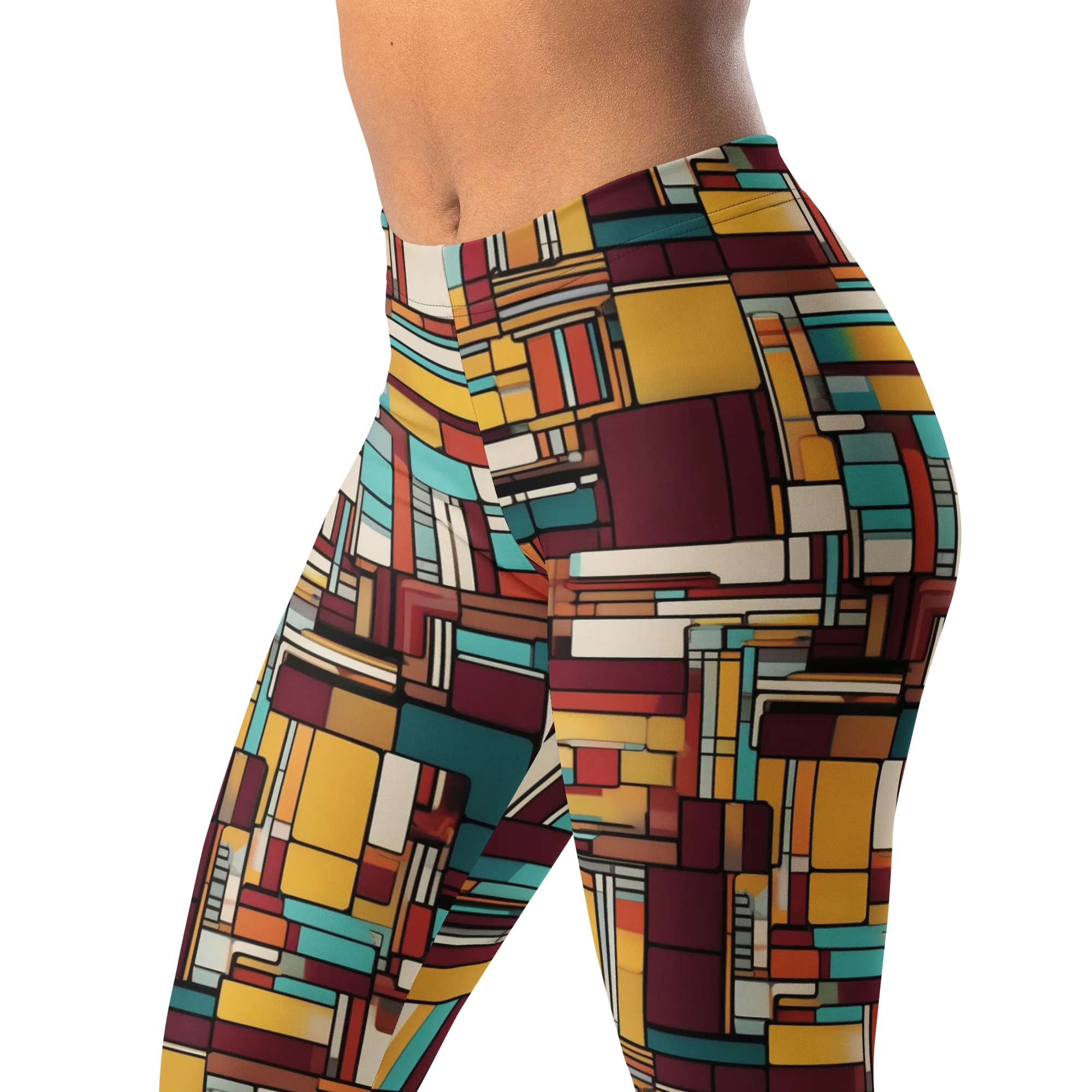 Urban Quilt on Leggings — Left Front