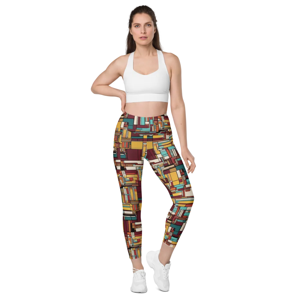 Urban Quilt on Leggings with Pockets — Front