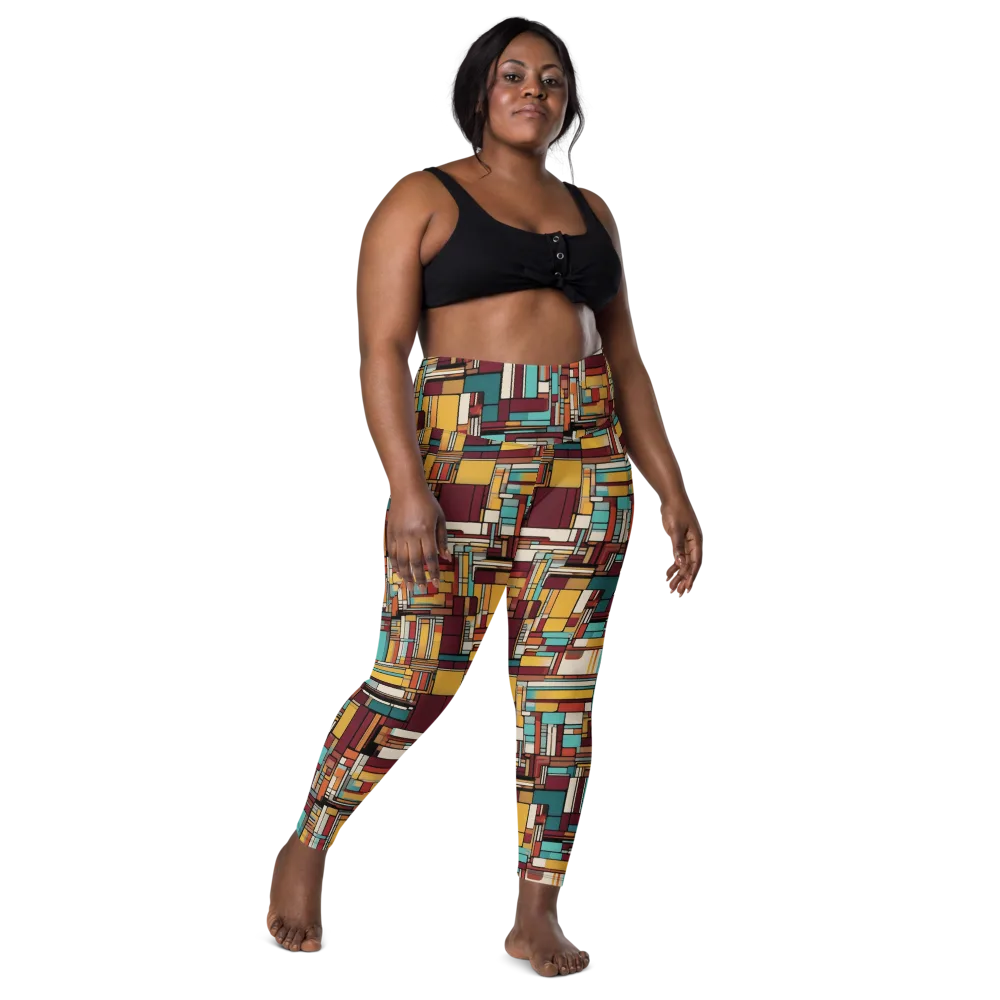 Urban Quilt on Leggings with Pockets — Front