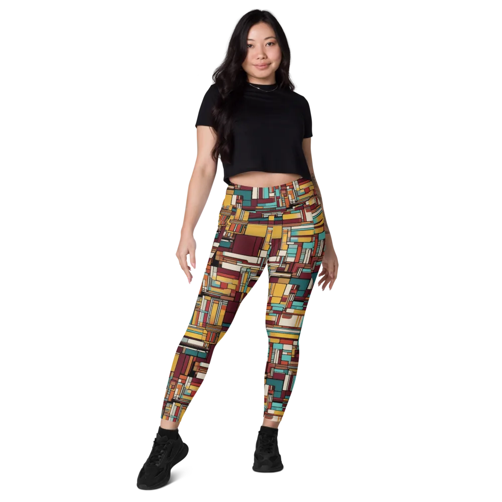 Urban Quilt on Leggings with Pockets — Front
