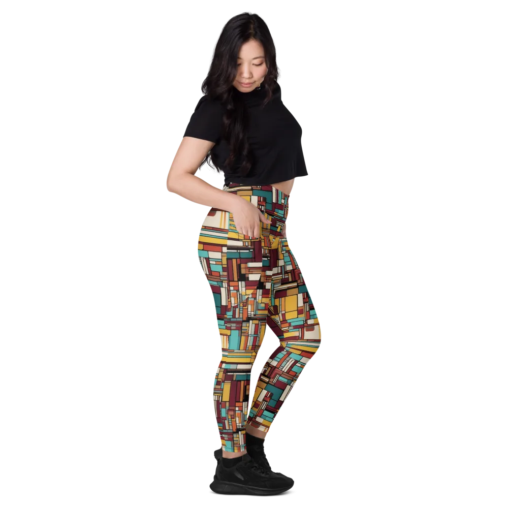 Urban Quilt on Leggings with Pockets — Right