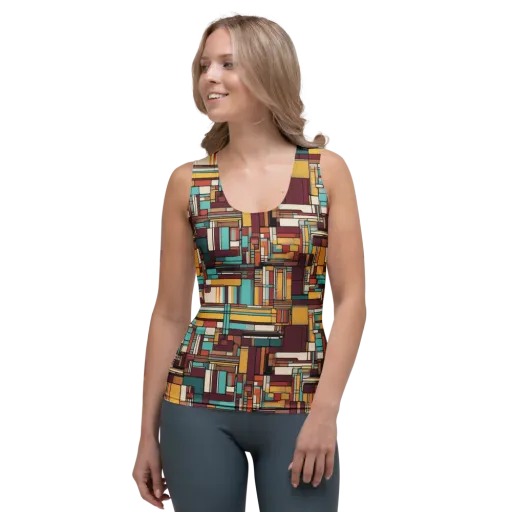 Urban Quilt on a Women's Tank Top