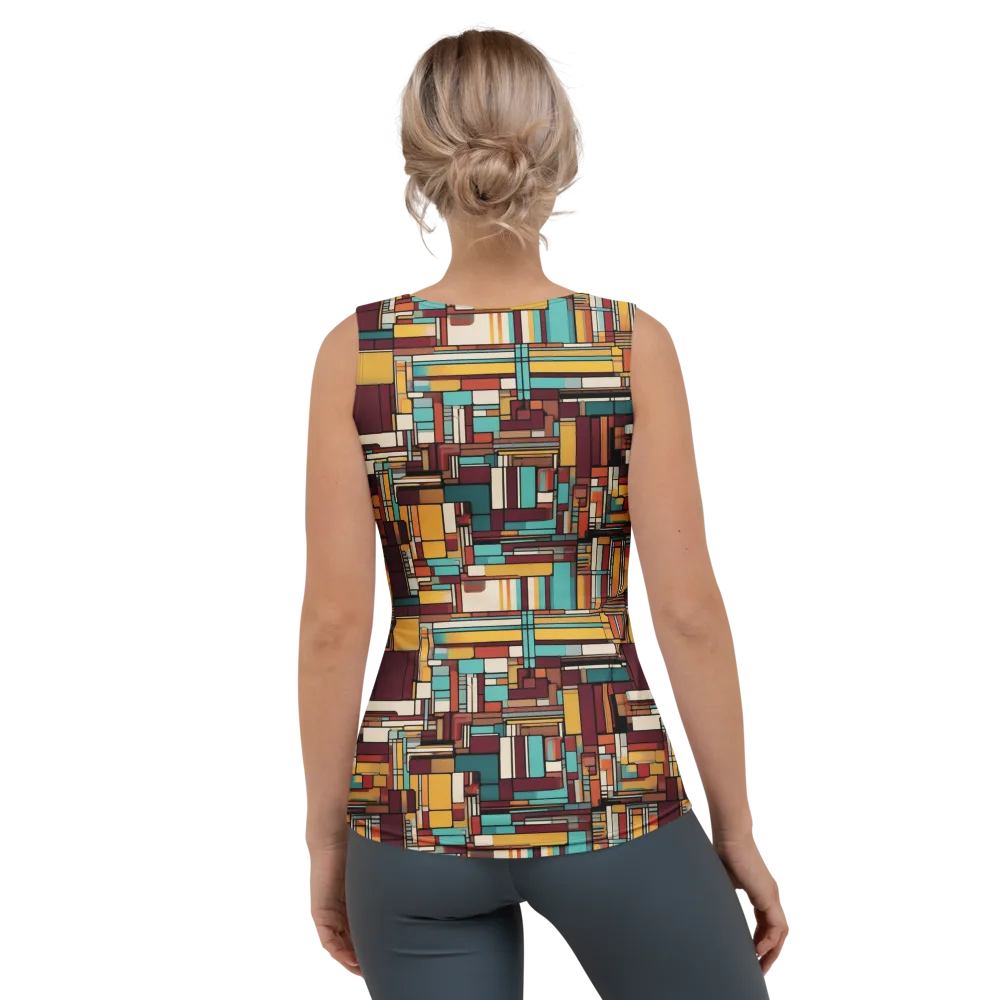 Urban Quilt on Women's Tank Top — Back