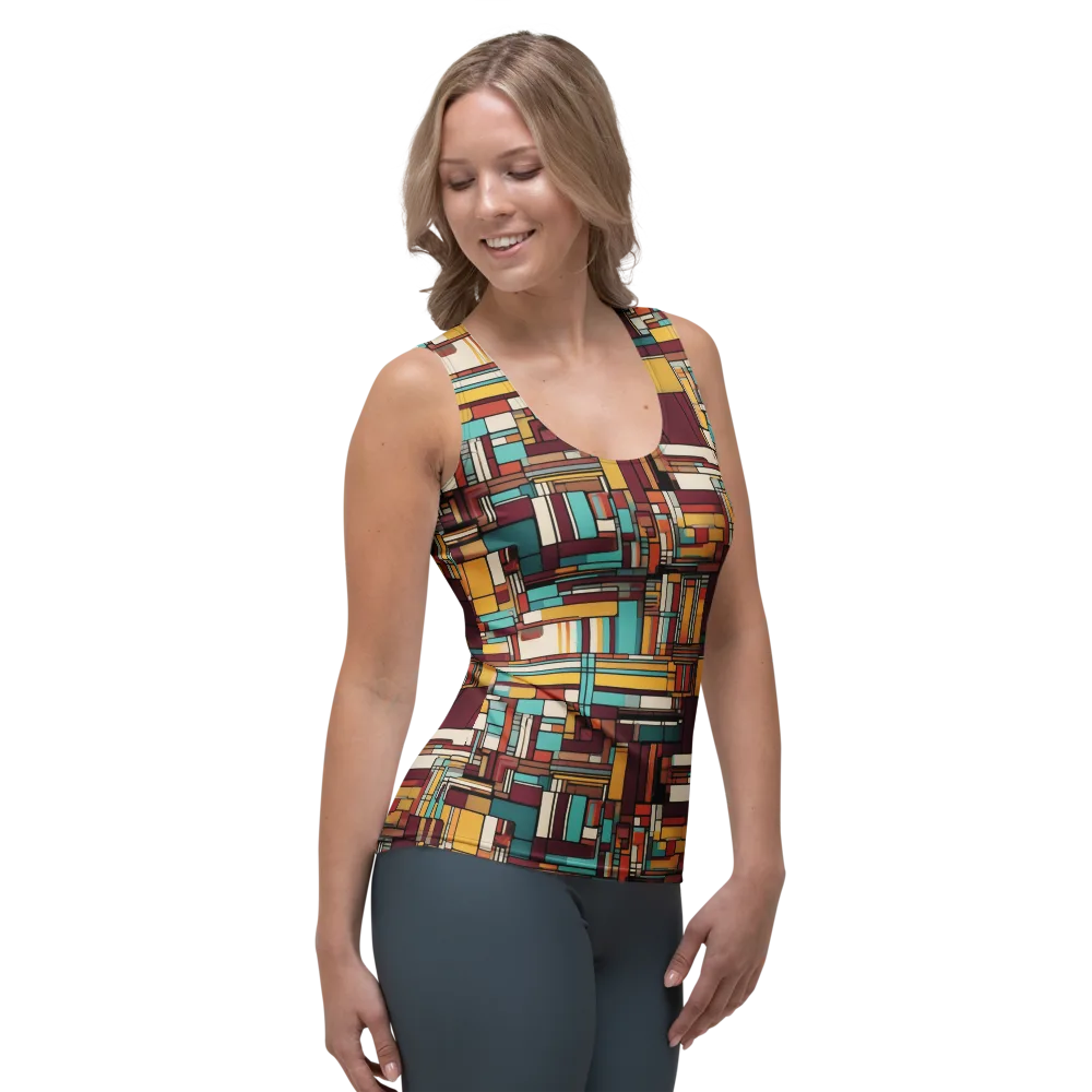 Urban Quilt on Women's Tank Top — Right Front