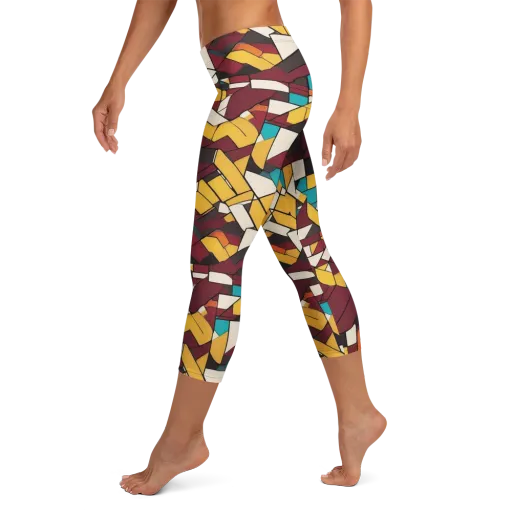 Carmine Circuit on a Capri Leggings