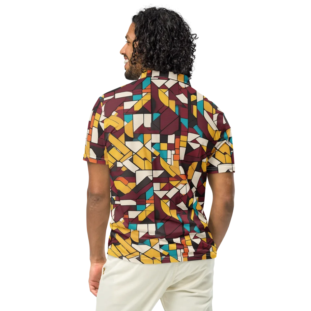 Carmine Circuit on Men's Slim Fit Polo Shirt — Back