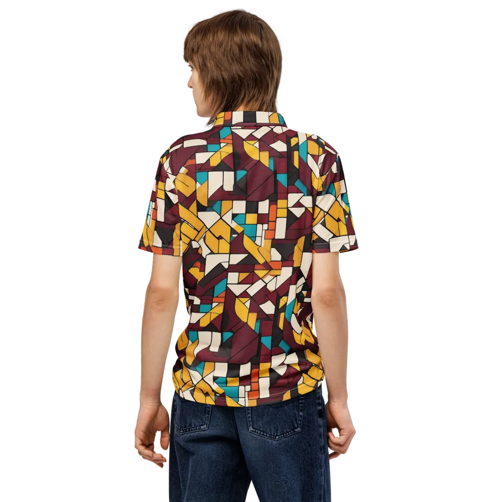 Carmine Circuit on Men's Slim Fit Polo Shirt — Back
